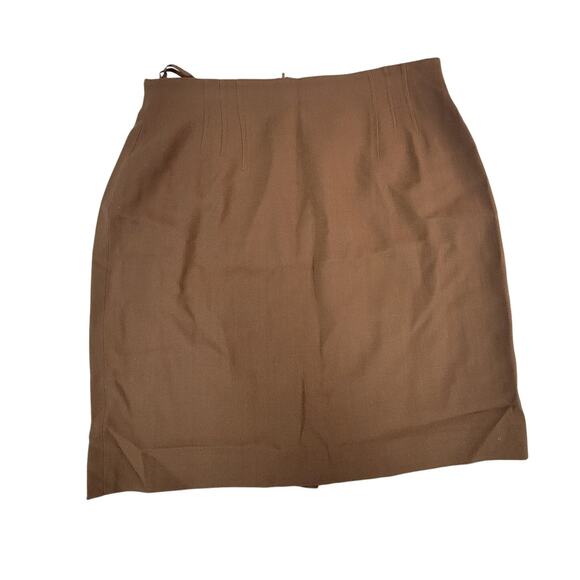 Liz Claiborne Collection size 14 brown knee length straight skit 100% wool - Picture 1 of 6
